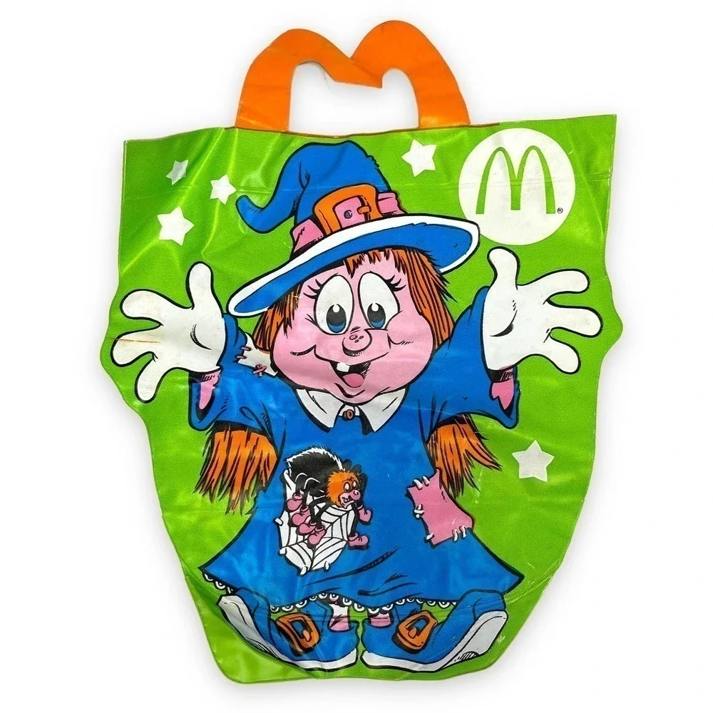 Vintage 1990's McDonalds Witch Halloween Happy Meal Vinyl Trick or Treat Bag
